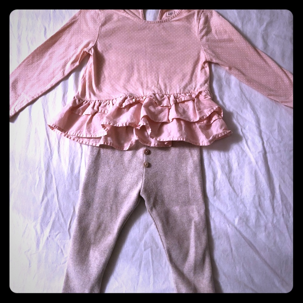 Gap Shirt and Zara leggings